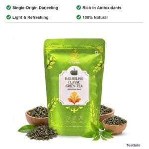 TeaQure Darjeeling Green - Single-Origin Darjeeling, Rich in Antioxidants, Light & Refreshing