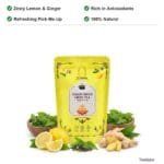 TeaQure Lemon Ginger - Zesty Lemon & Ginger, Rich in Antioxidants, Refreshing Pick-Me-Up