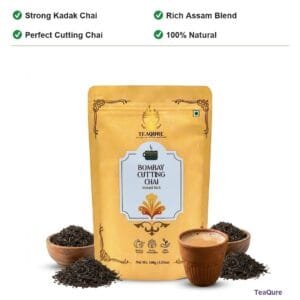 TeaQure Cutting Chai - Strong Kadak Chai, Rich Assam Blend, Perfect Cutting Chai