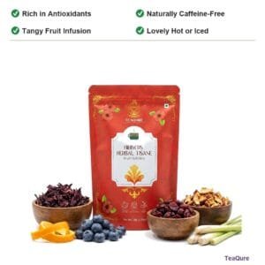 TeaQure Hibiscus - Rich in Antioxidants, Naturally Caffeine-Free, Tangy Fruit Infusion