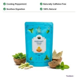 TeaQure Peppermint - Cooling Peppermint, Naturally Caffeine-Free, Soothes Digestion