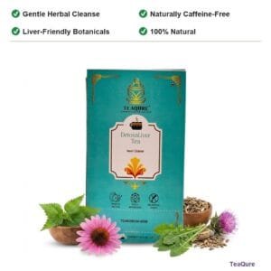 TeaQure Detoxaliver - Gentle Herbal Cleanse, Naturally Caffeine-Free, Liver-Friendly Botanicals