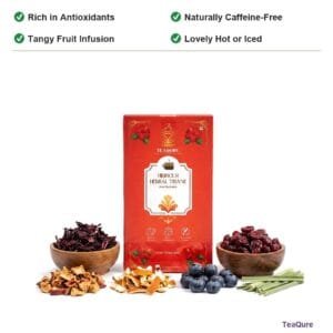 TeaQure Hibiscus - Rich in Antioxidants, Naturally Caffeine-Free, Tangy Fruit Infusion