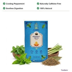 TeaQure Peppermint - Cooling Peppermint, Naturally Caffeine-Free, Soothes Digestion